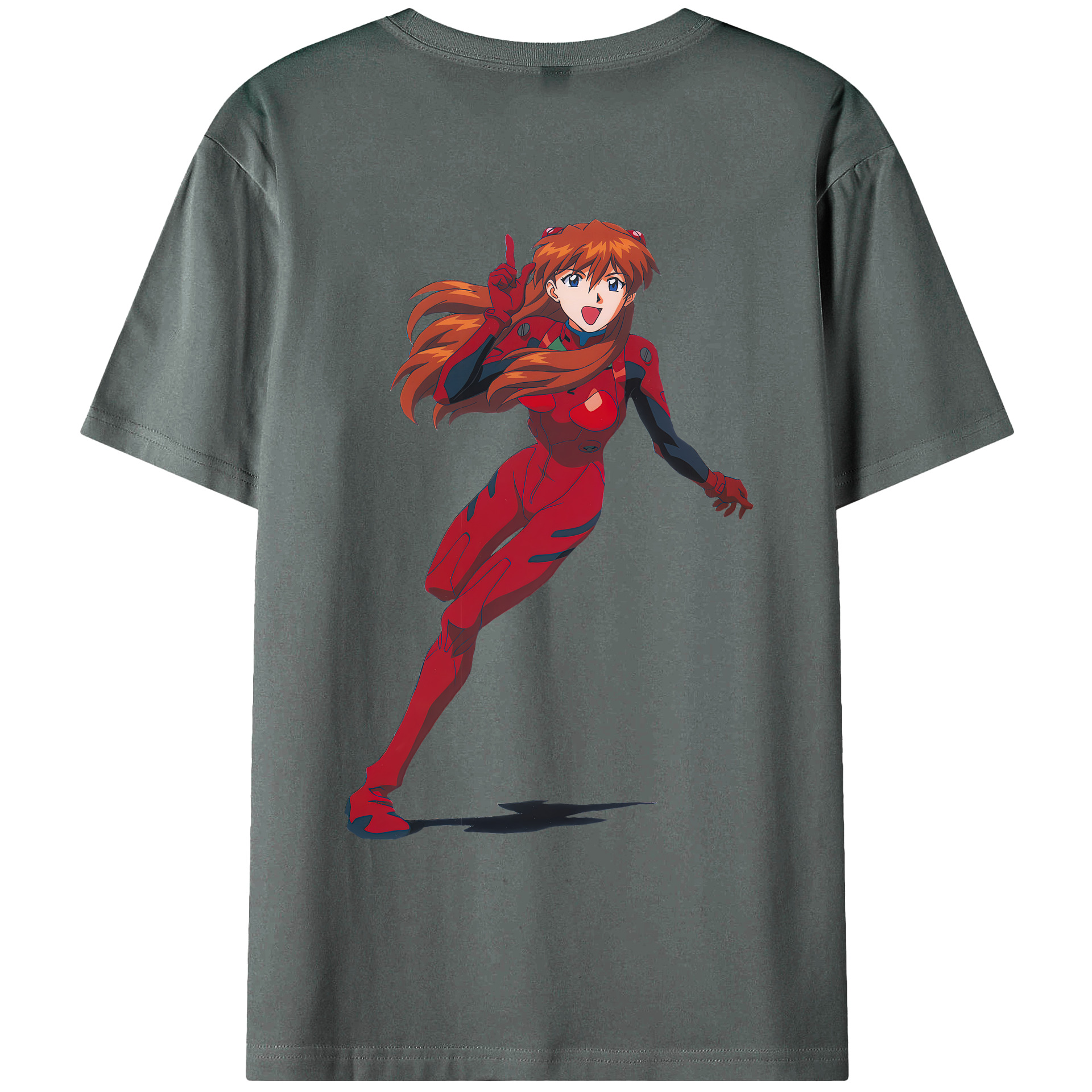 （画像用） EVA 新世紀エヴァンゲリオン 綿100％ メンズ半袖Tシャツ（バックプリント） 通気性